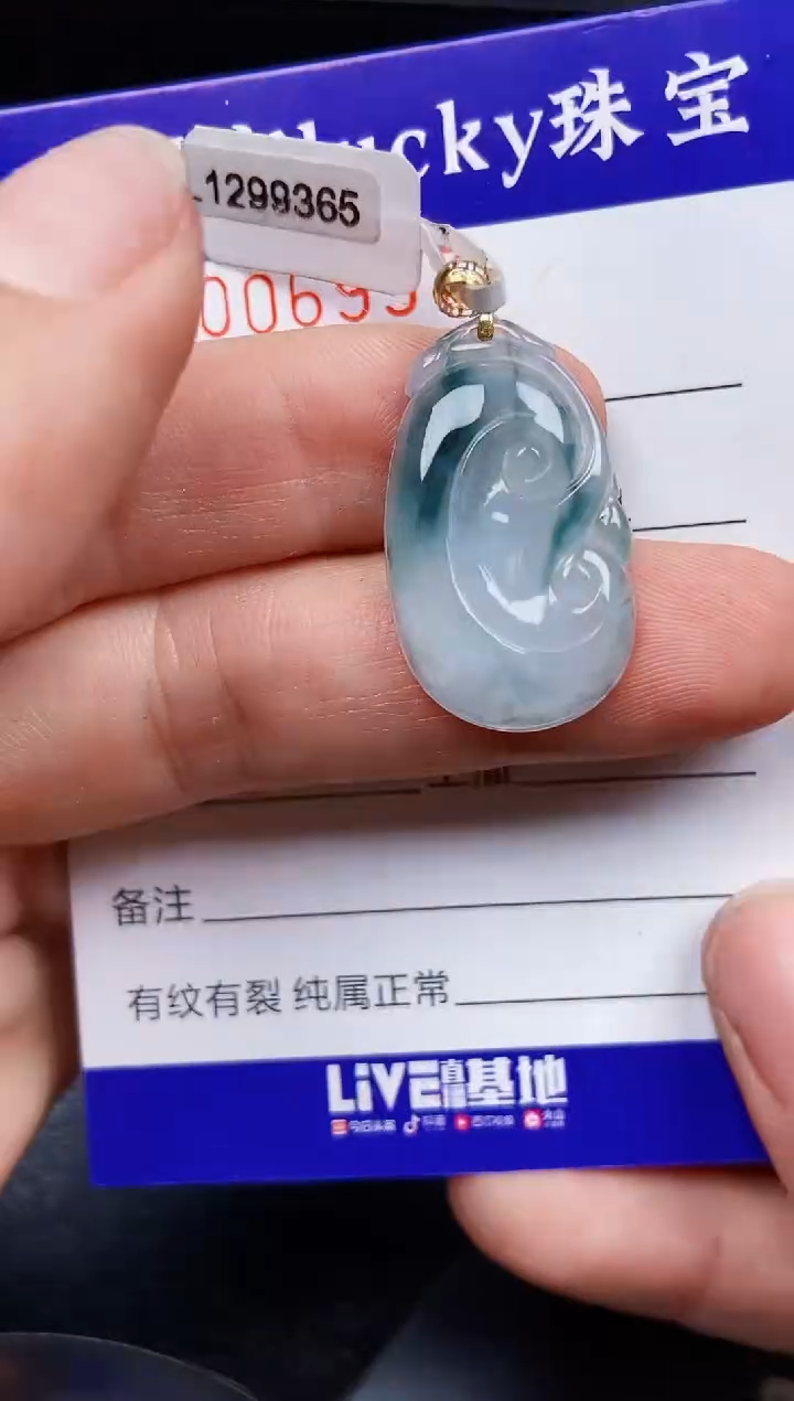 翡翠18K金镶嵌颈饰699718k