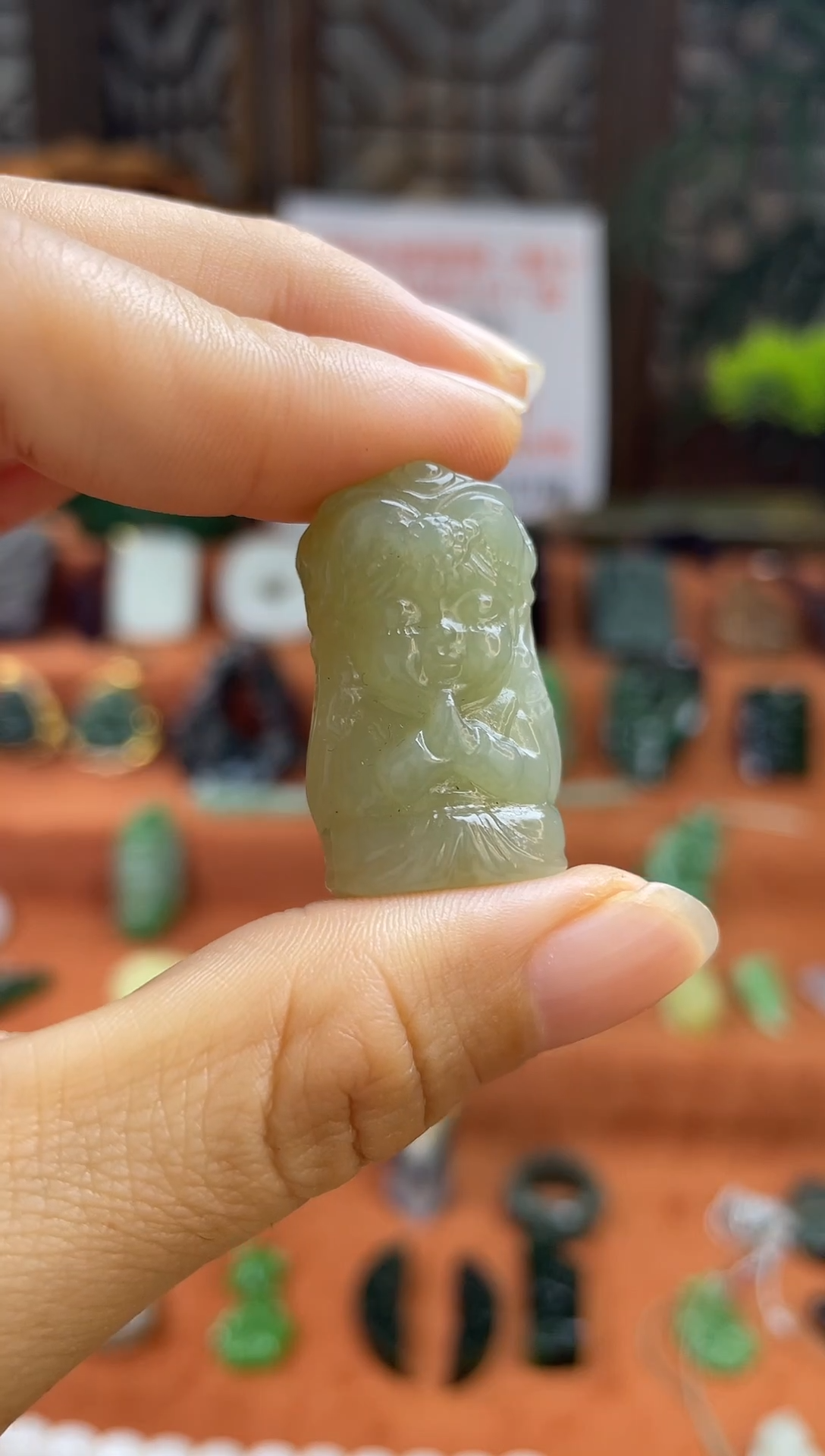 颈饰未镶嵌和田玉青海料晴水扎基拉姆带证书