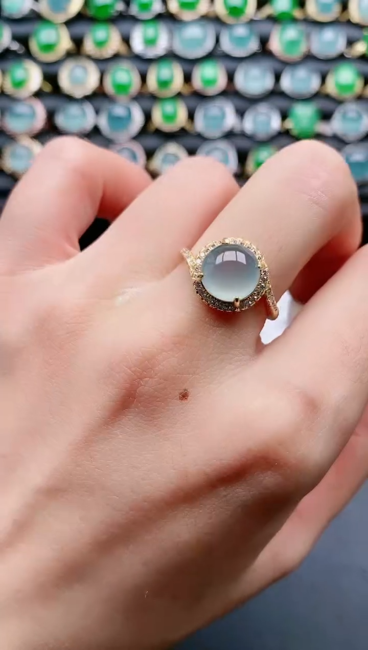 【闪购商品】翡翠戒指银S925镶嵌111111