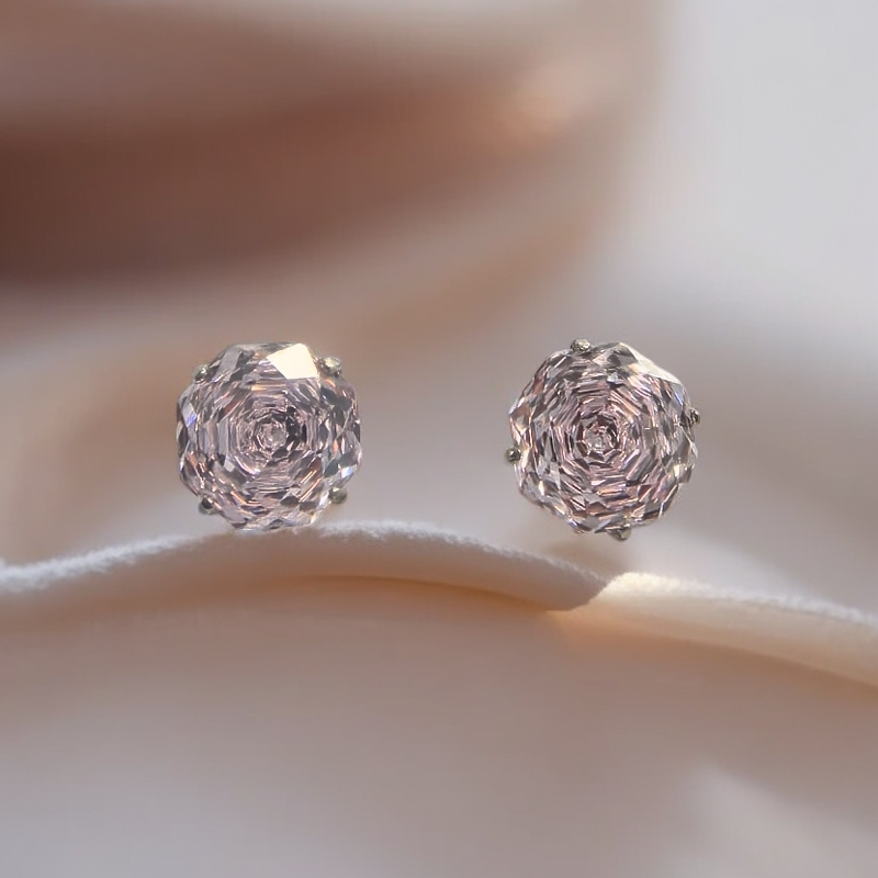 钛钢锆石耳饰 简约甜美淑女风职场百搭