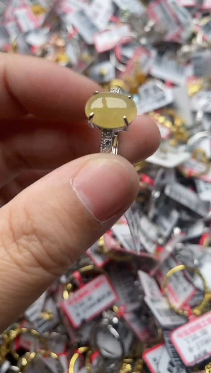【闪购商品】翡翠戒指银S925镶嵌55555---4