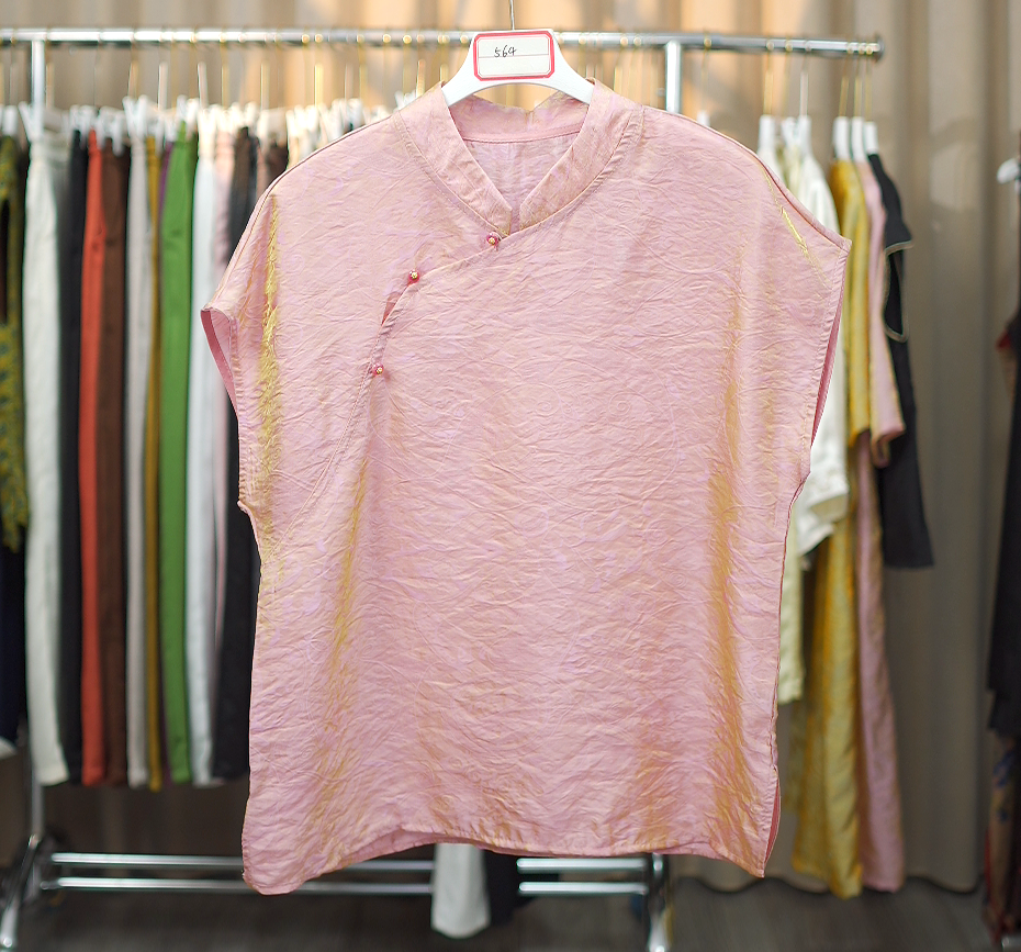 【佳人-浮光锦】新中式国风显瘦减龄渐变色女士高端上衣0108