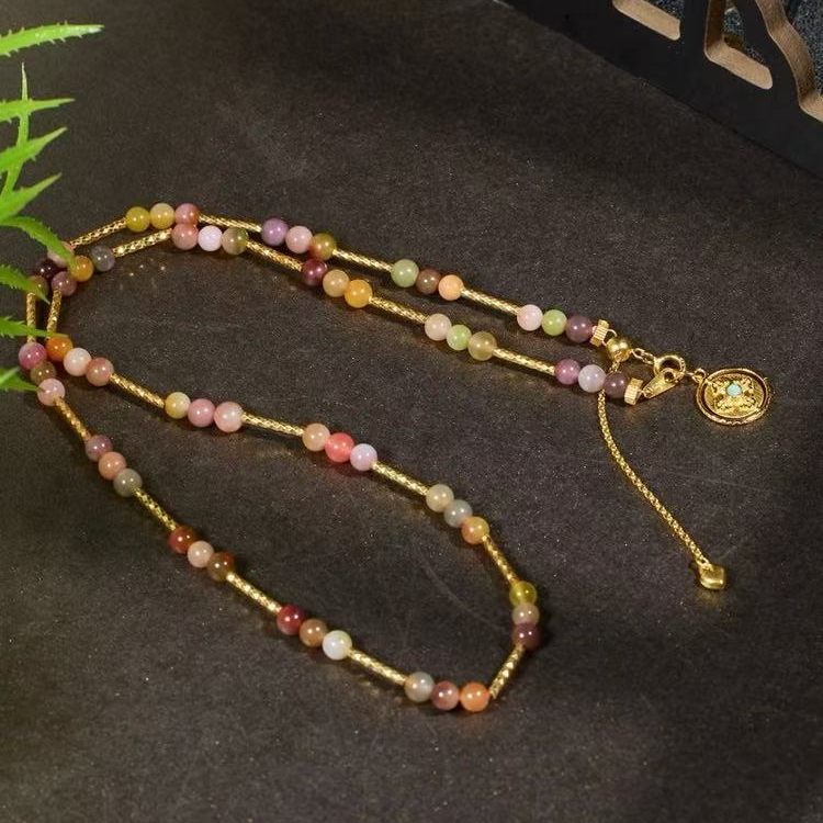 【星辰与永恒】盐源玛瑙扎基财神滴溜项链s925银（多样性发其一）