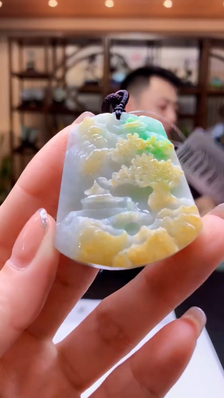 定制翡翠未镶嵌1085ry-毛货挂件15