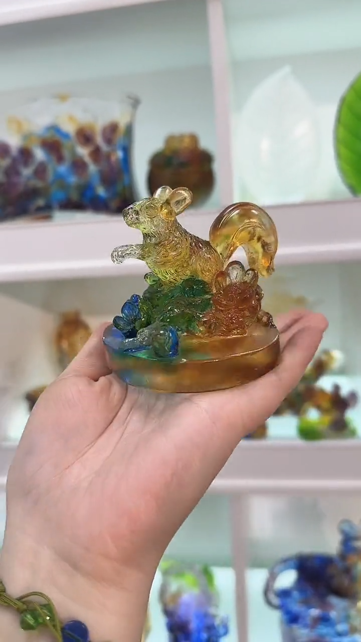 手工艺品琉璃松鼠