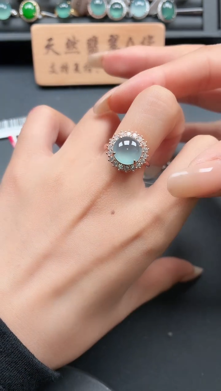 银S925镶嵌戒指翡翠11