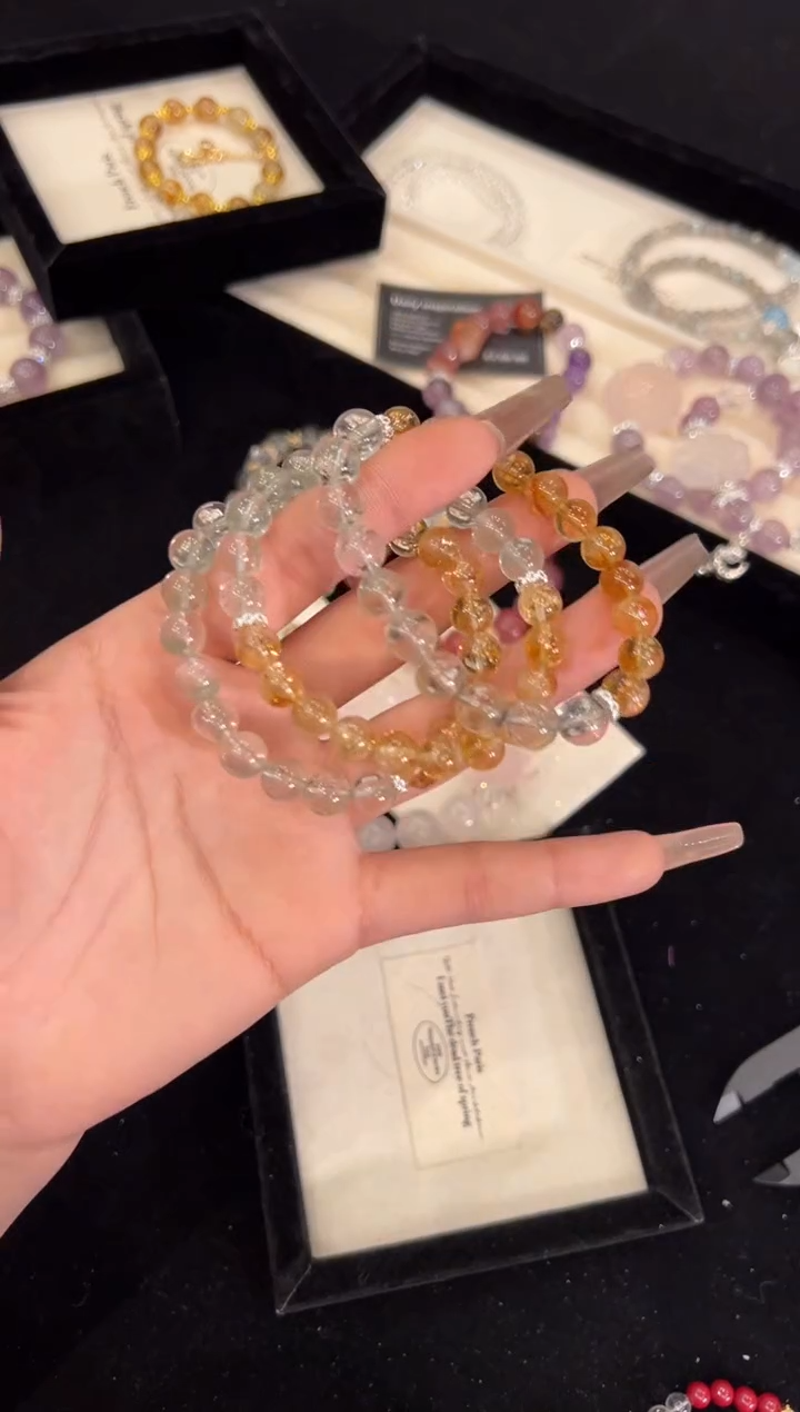 【闪购商品】水晶手链合金绿幽灵手链x1274