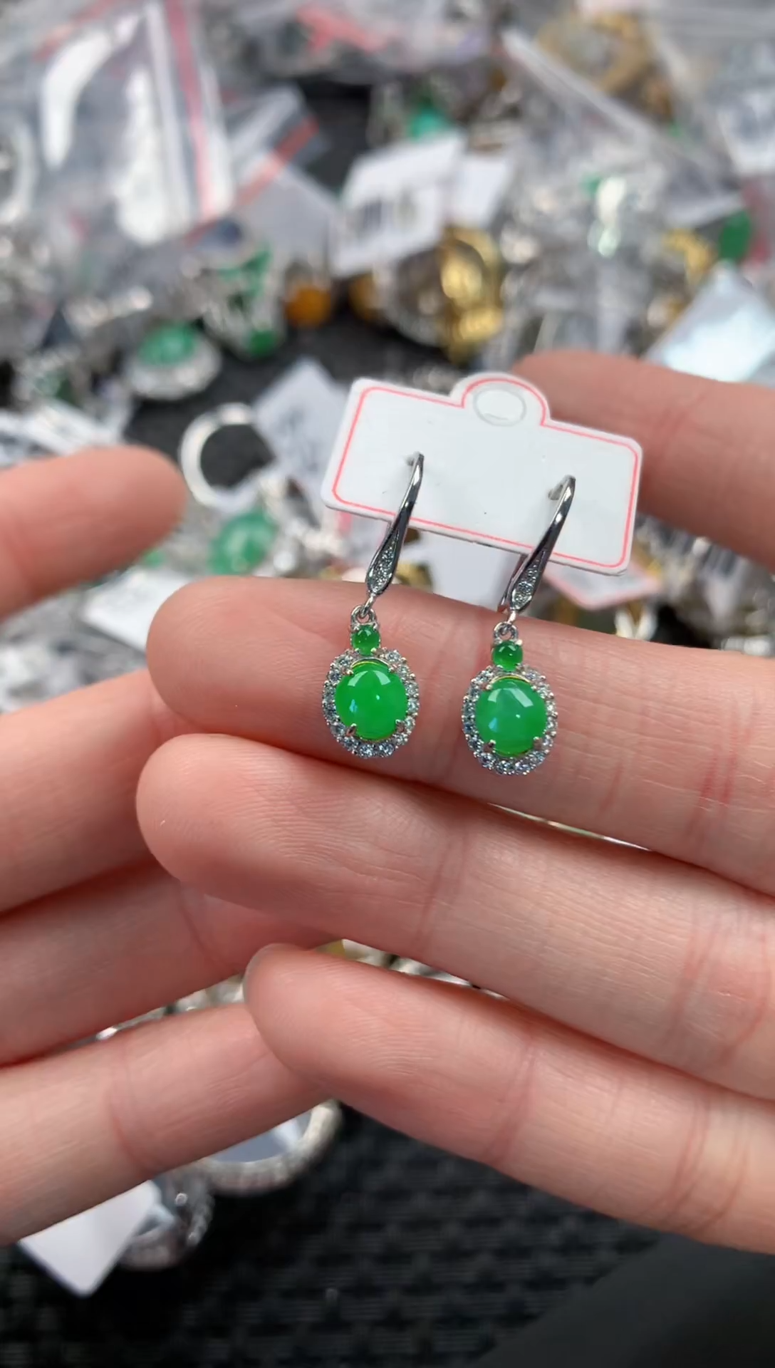 银S925镶嵌戒指翡翠44-----7