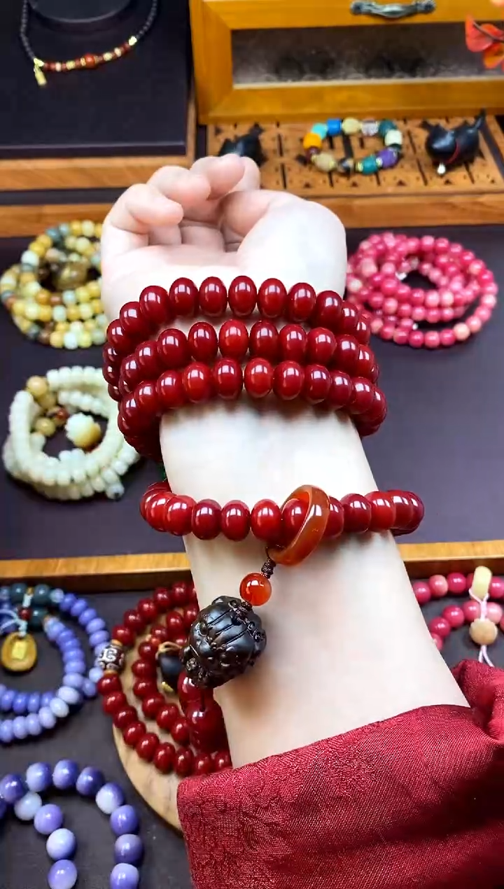 【闪购商品】白玉菩提手串红菩提108多圈款跑环 百搭精选款