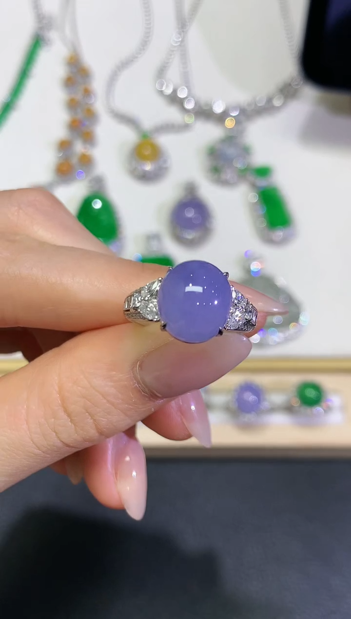 【闪购商品】翡翠颈饰18K金镶嵌团购63