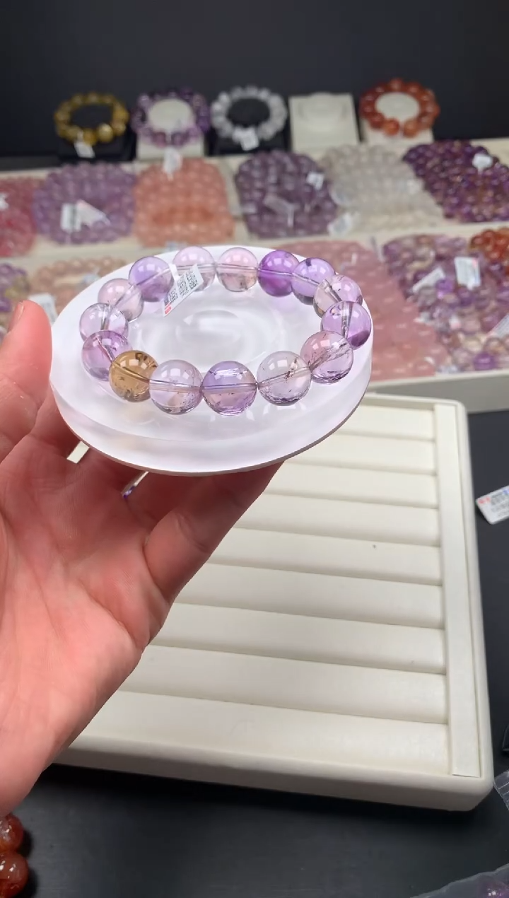 【闪购商品】水晶手链未镶嵌多样性发其一 14mm C96