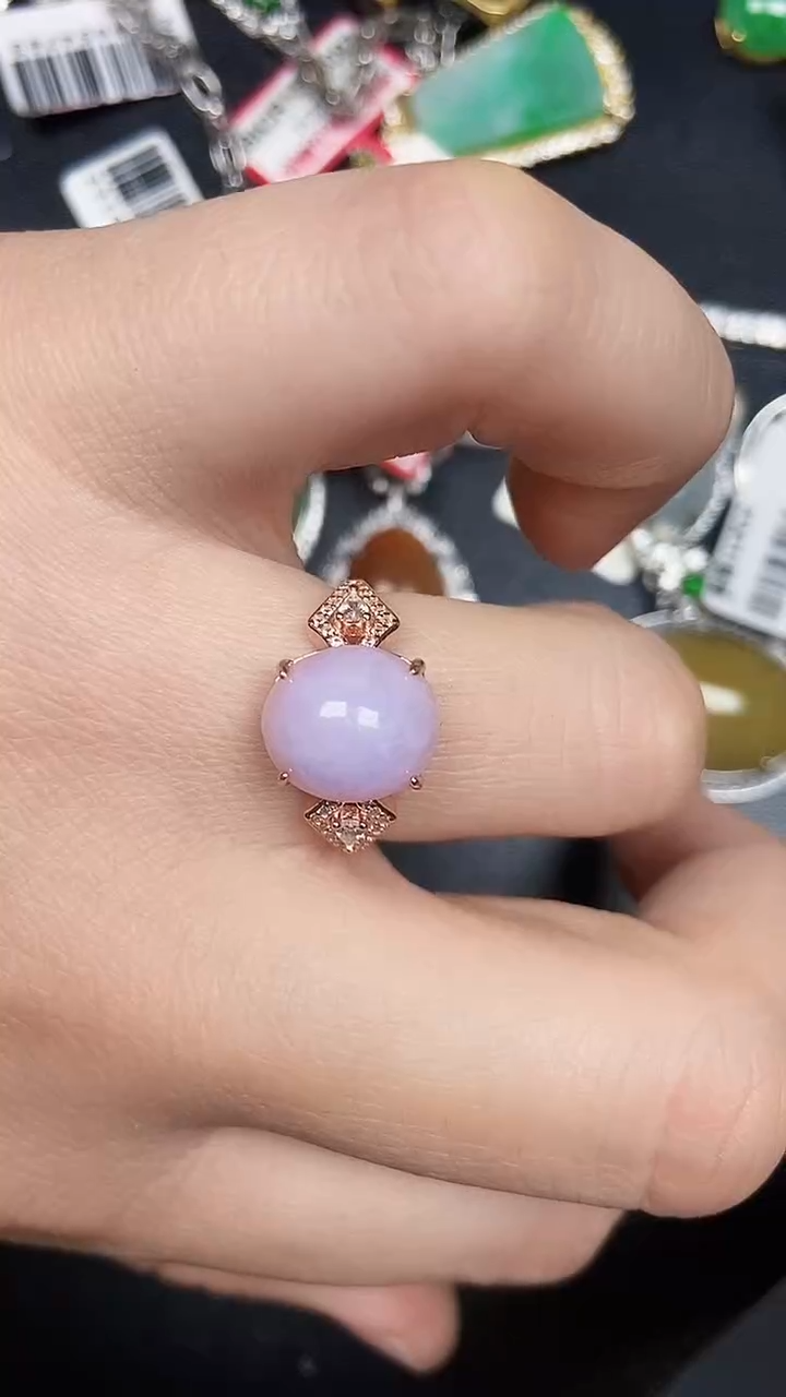 银S925镶嵌戒指翡翠5200