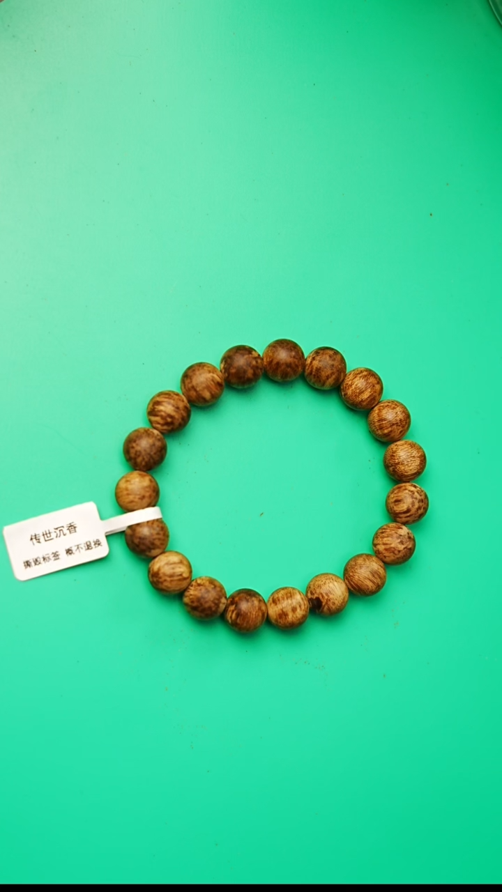 沉香手串柬埔寨菩萨棋鹧鸪斑单圈11mm  03245