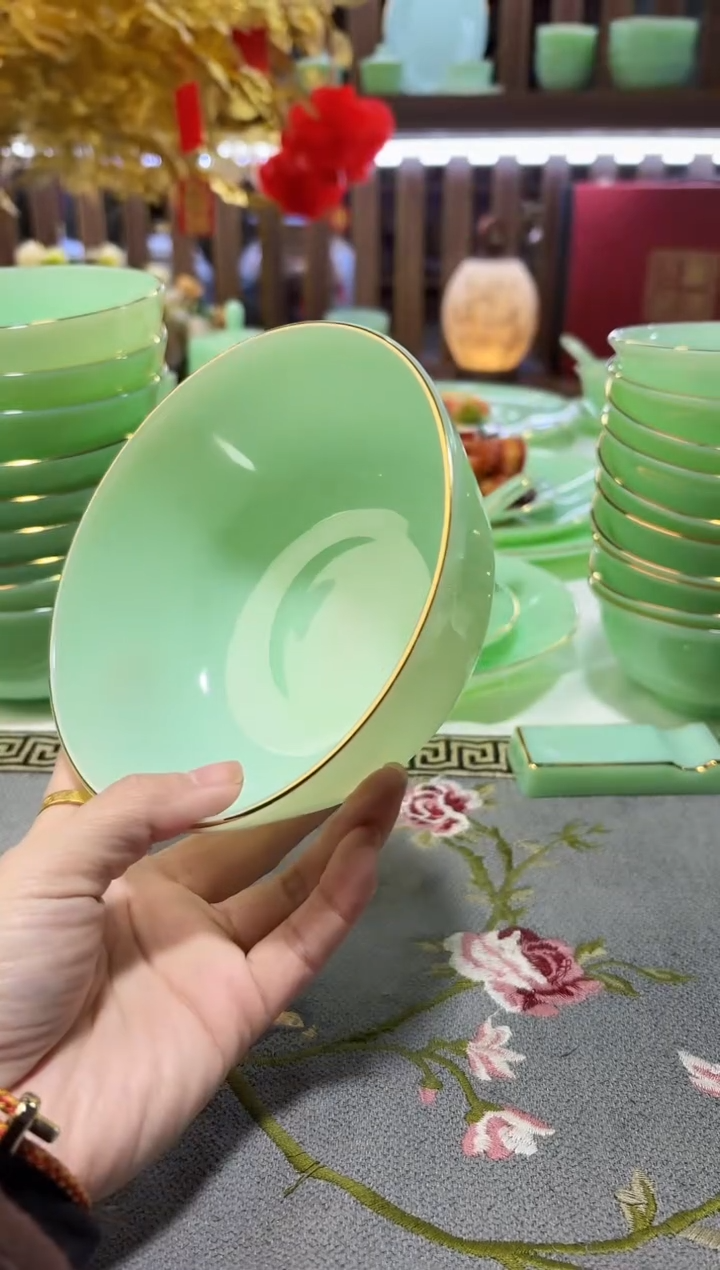 玉瓷 5.5英寸饭碗8个景德镇陶瓷