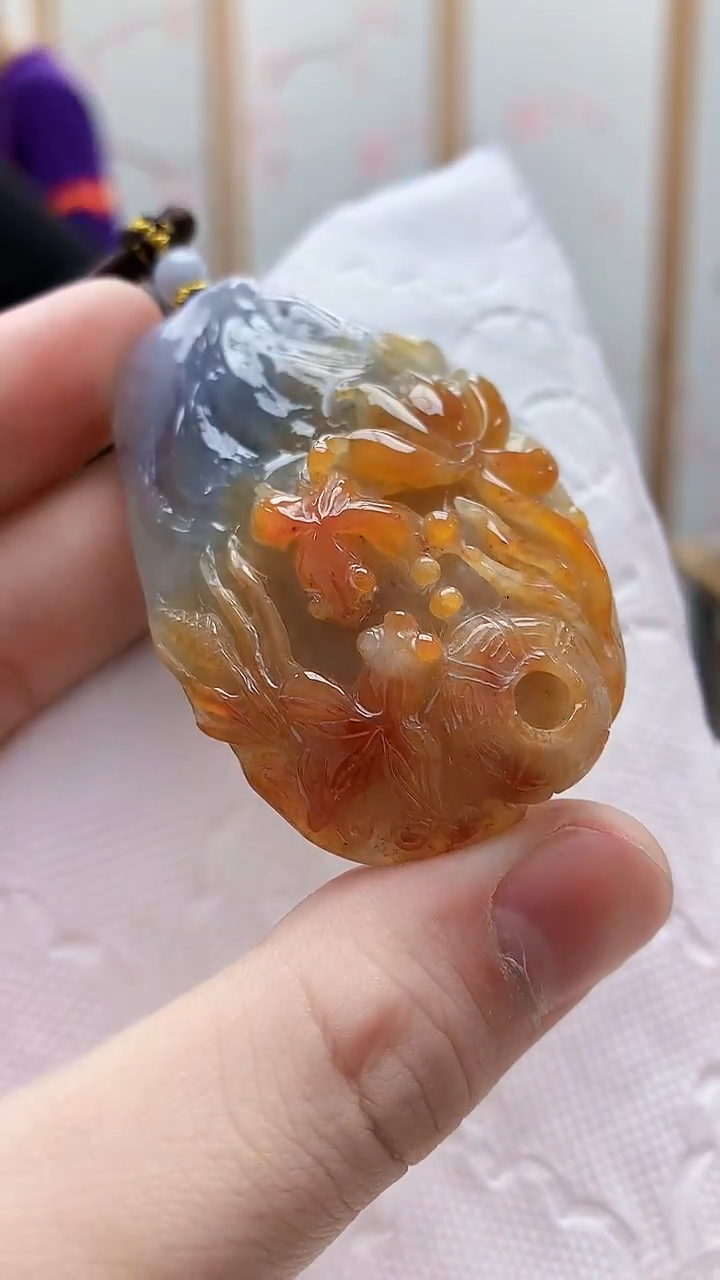 未镶嵌定制翡翠5060bb-毛货挂件139