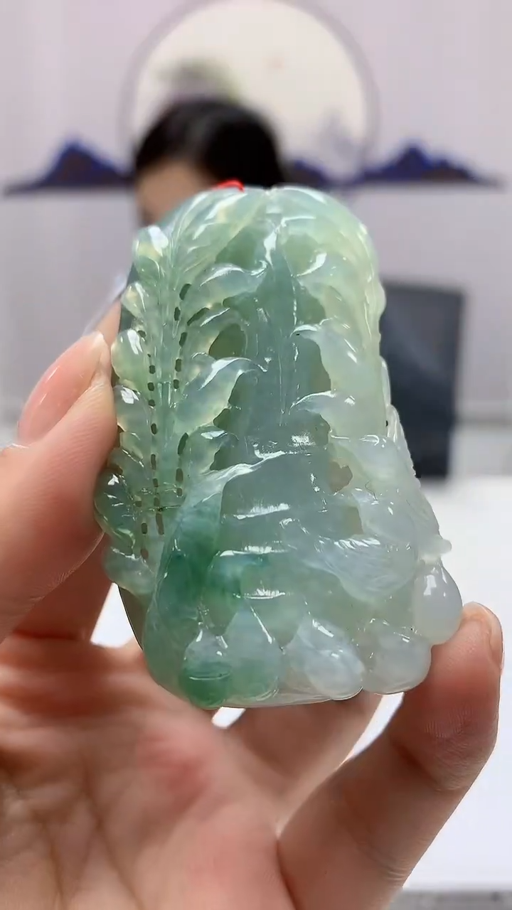 【闪购商品】定制翡翠未镶嵌4852ms-毛货挂件142