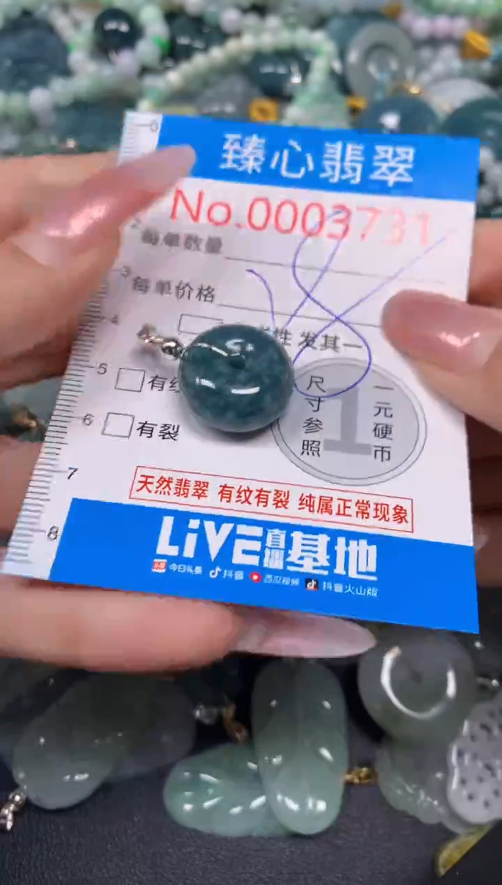 【闪购商品】翡翠颈饰未镶嵌含绳0003731