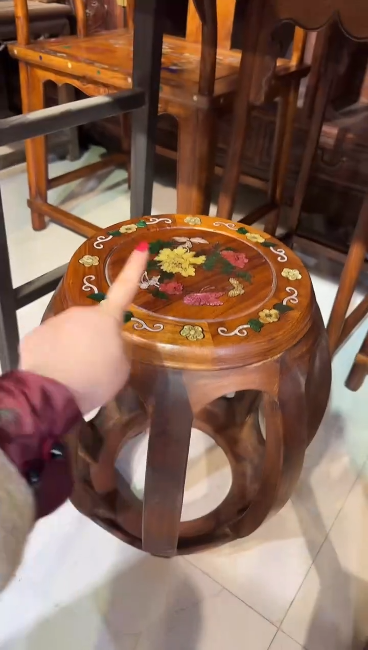 【闪购商品】木木艺牡丹花开鼓凳550.888