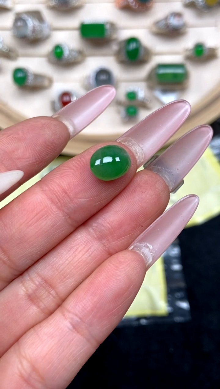 未镶嵌定制翡翠6天然缅甸A货翡翠蛋面