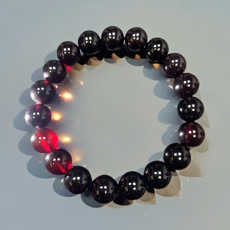 轻奢黑金血离子玛瑙玉手串10mm19颗高品质珠宝天然精美玉手链单圈