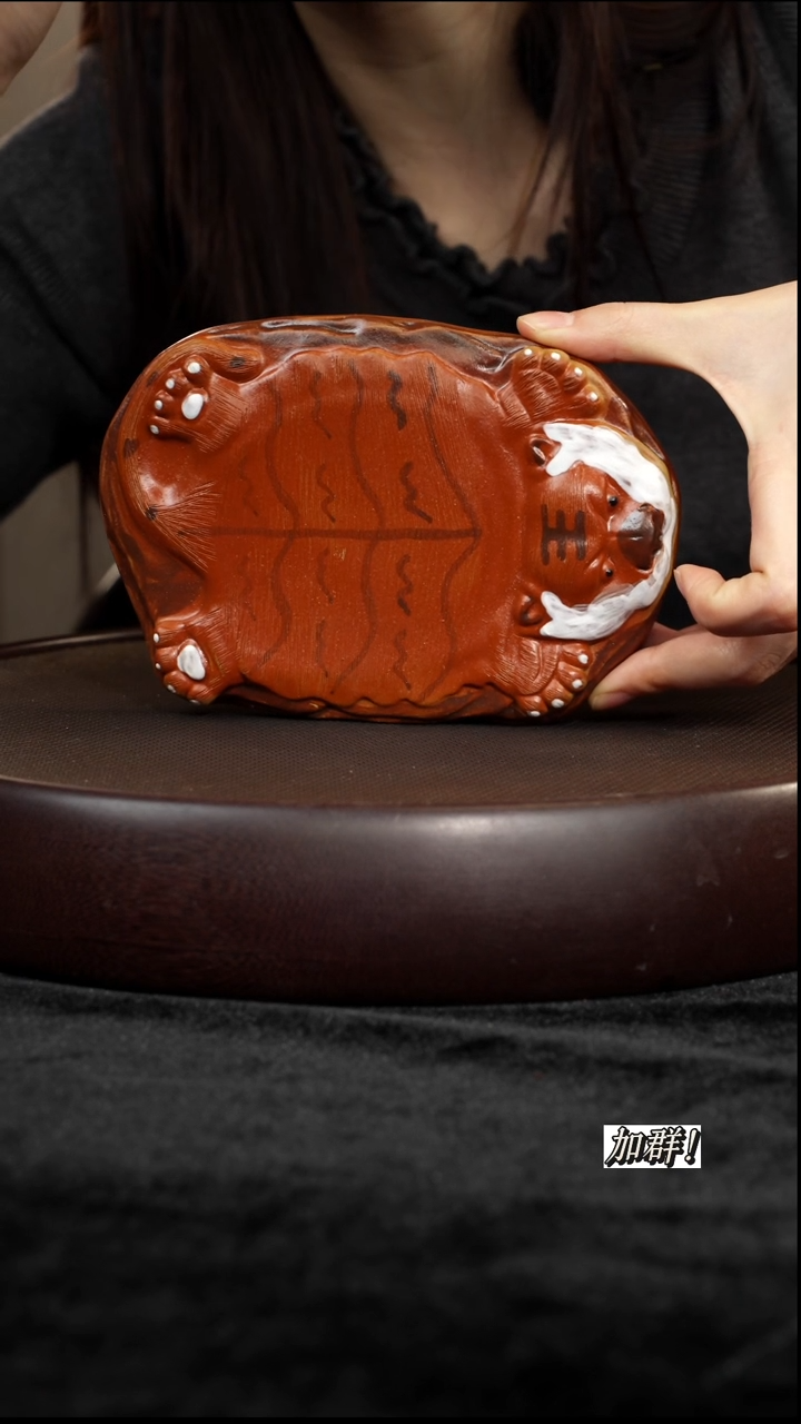 茶壶紫砂紫砂老虎壶承