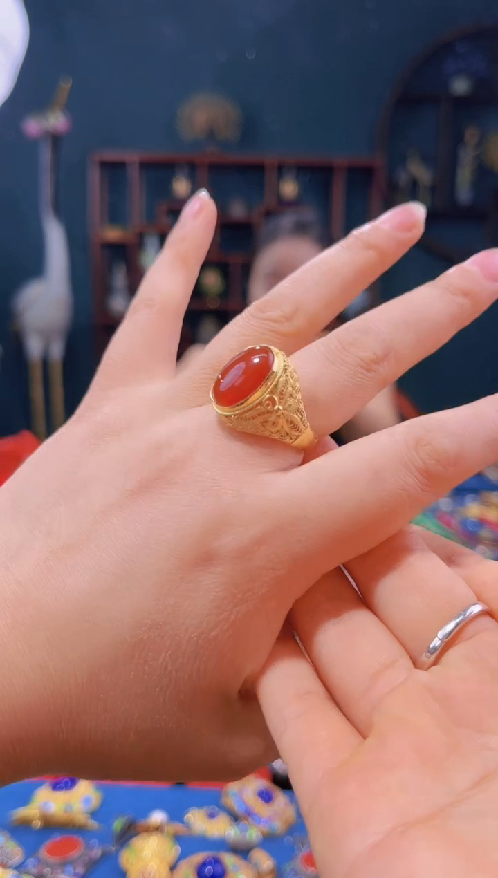 非遗绝技 花丝镶嵌戒指