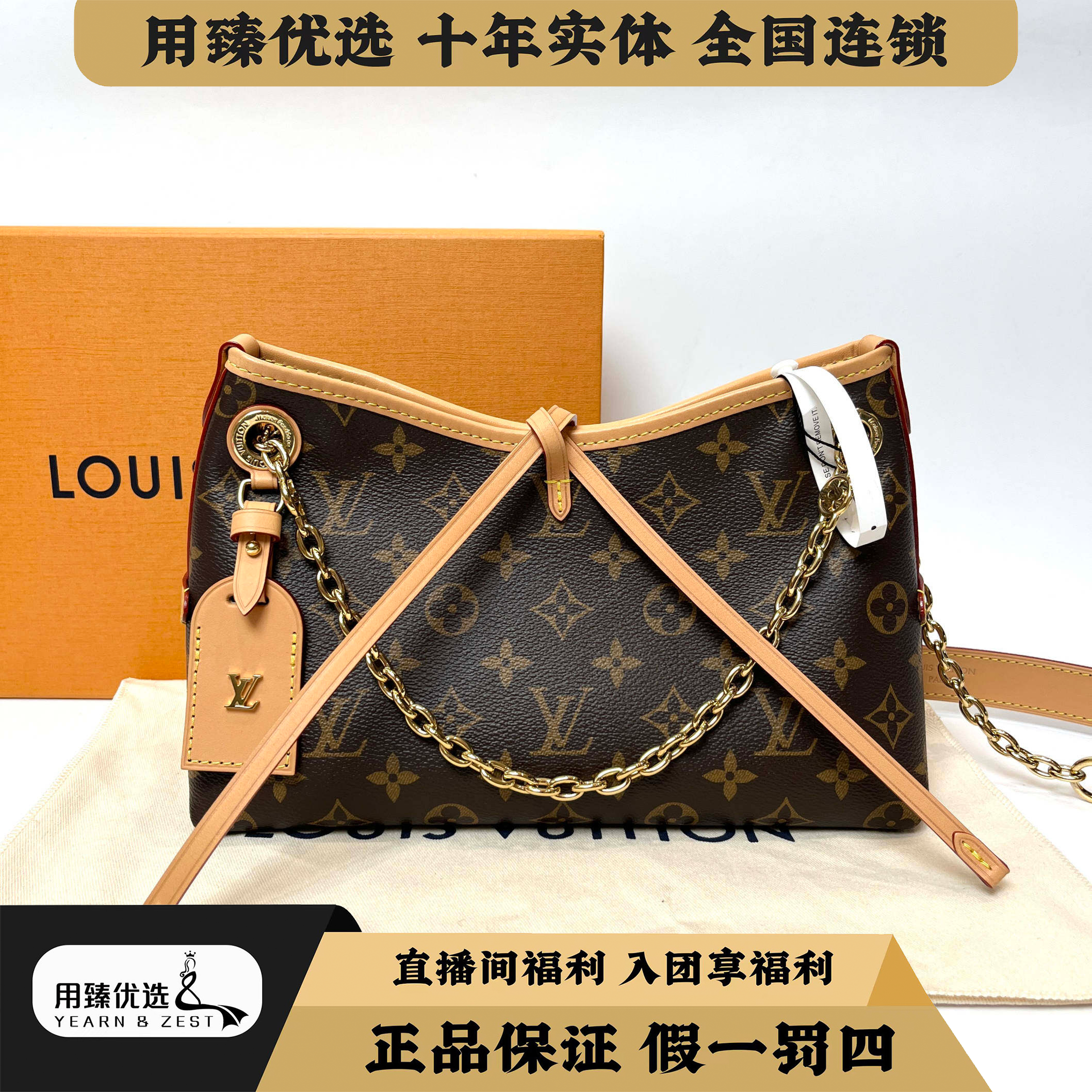 99新 LouisVuitton/路易威登 carryallBB单肩包/BC1789771