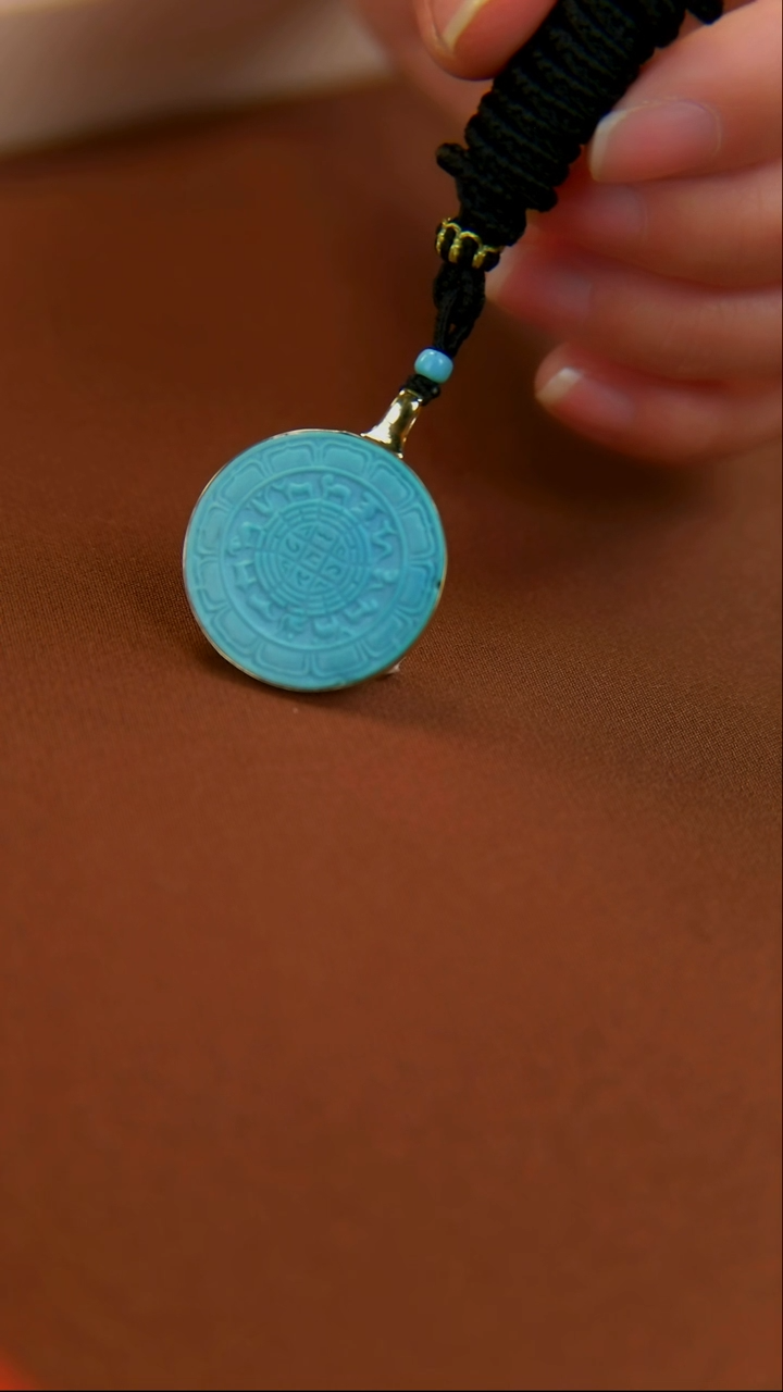 【闪购商品】绿松石珠宝奇石18K金镶嵌雕刻