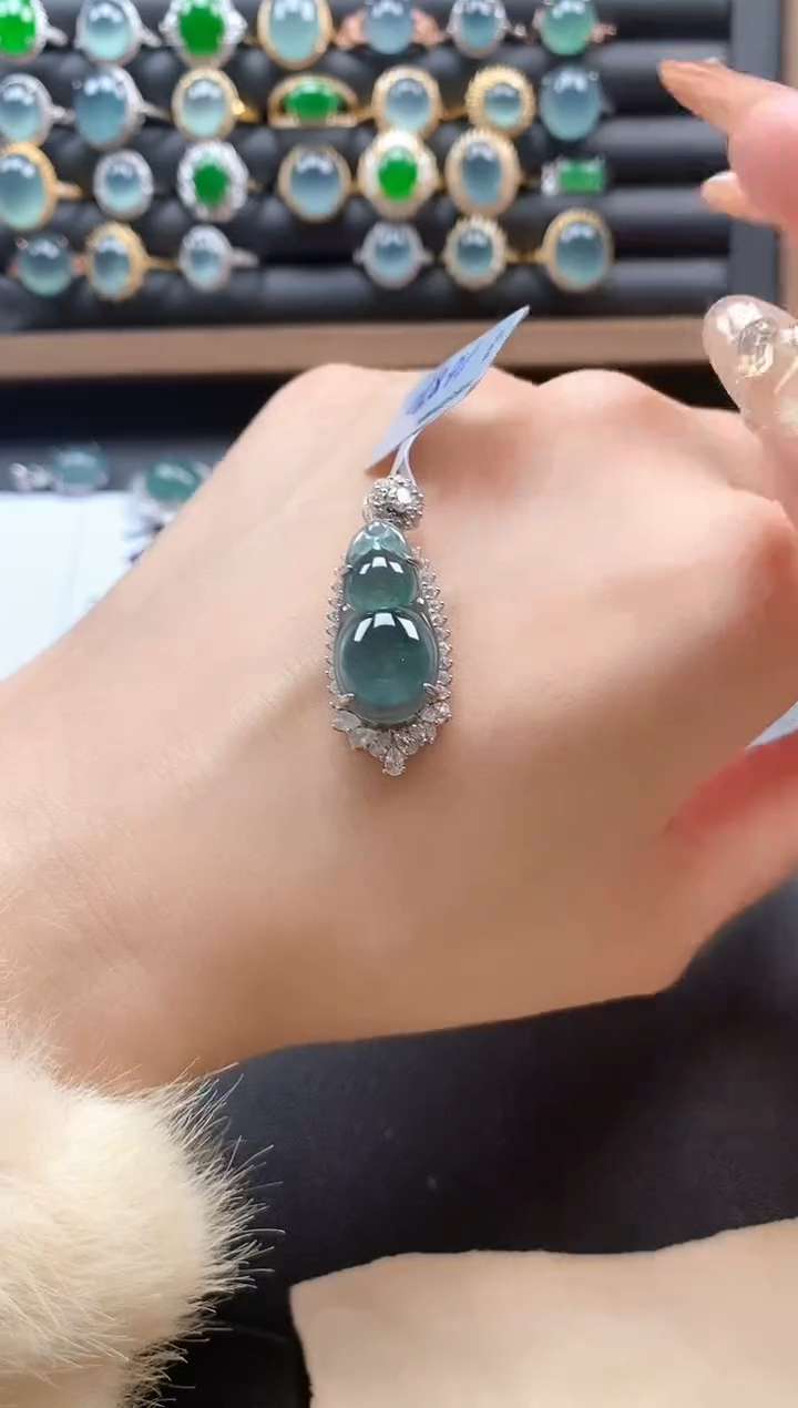 银S925镶嵌戒指翡翠51511