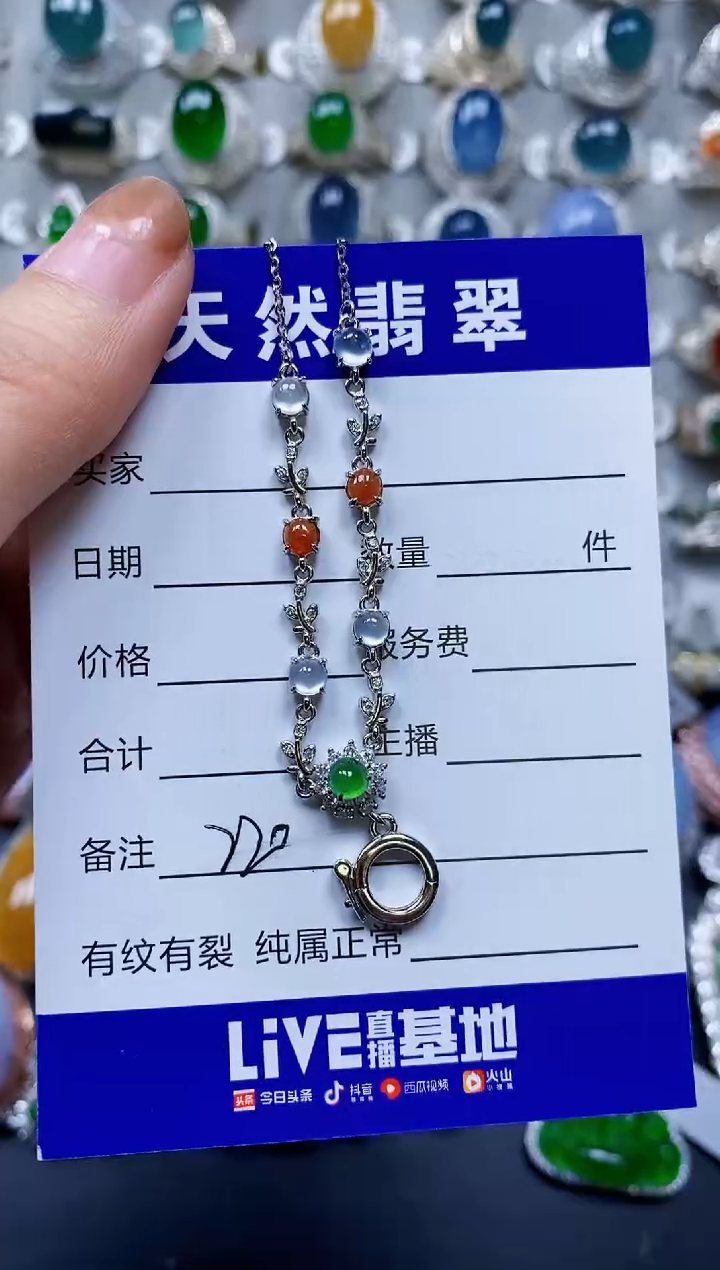 【闪购商品】翡翠颈饰银S925镶嵌0220