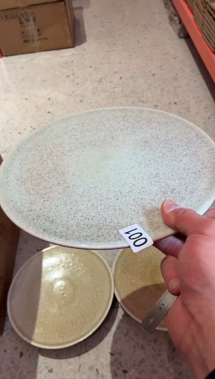 瓷片要****-001玻化绿大平盘1个