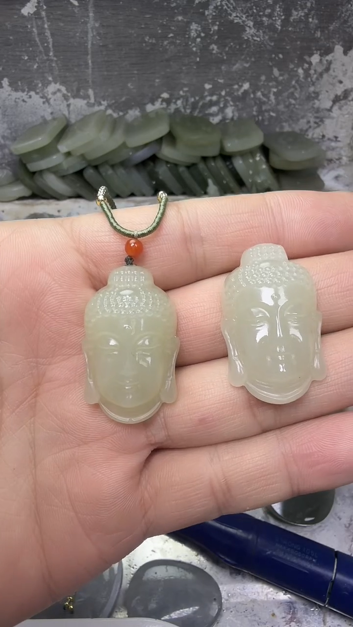 颈饰未镶嵌和田玉198佛头  多样性发一件--拍一发一