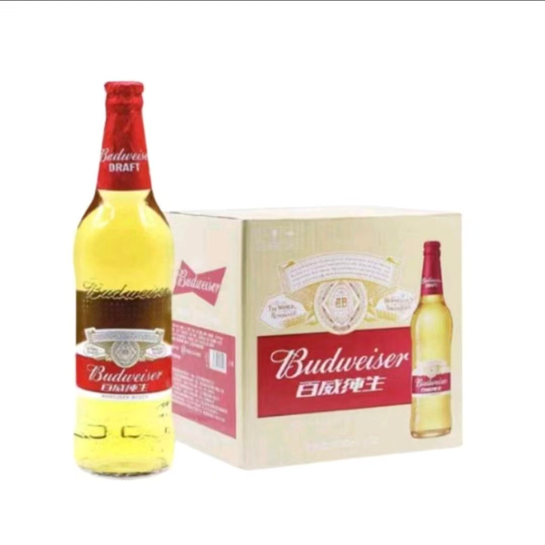 【整箱】百威8°P纯生啤酒 500ml*12瓶