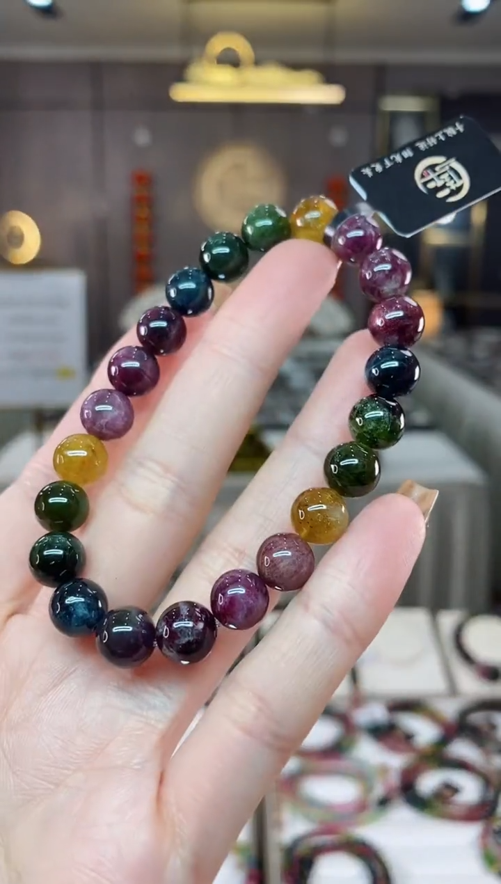 【闪购商品】碧玺单圈手串8mm+未镶嵌多样性发货一条dan