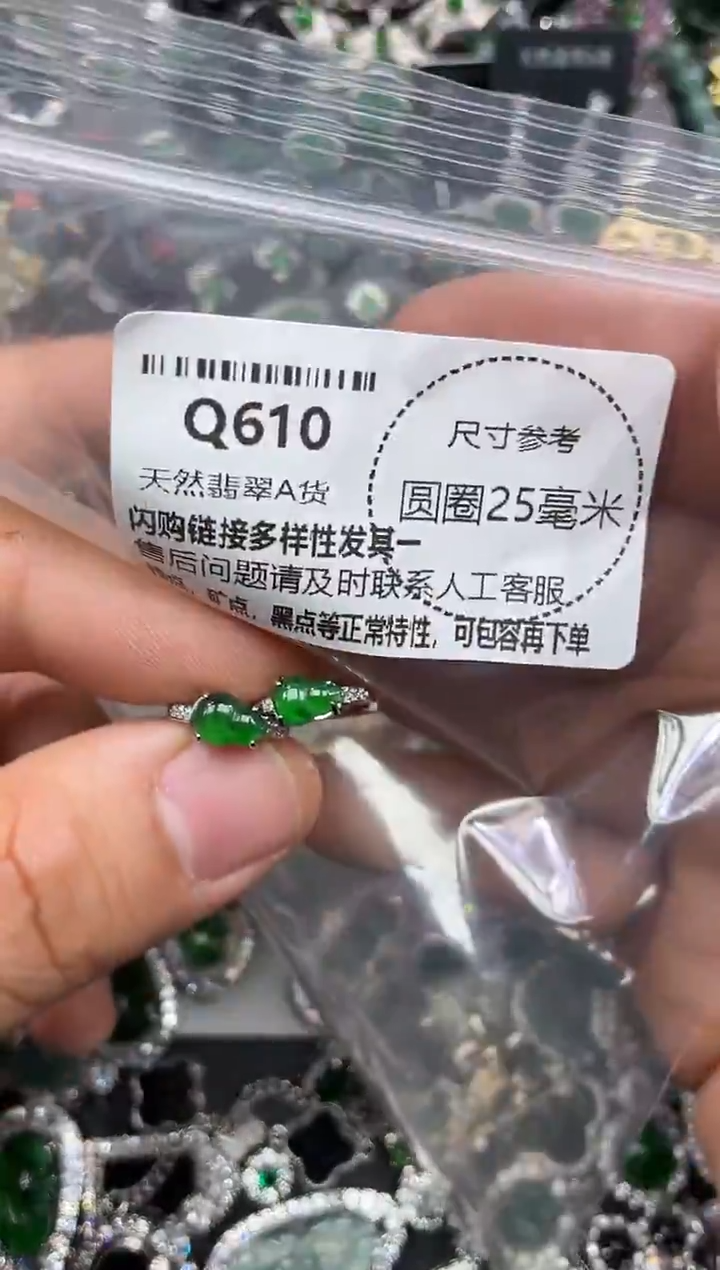 颈饰未镶嵌翡翠Q610耳扣