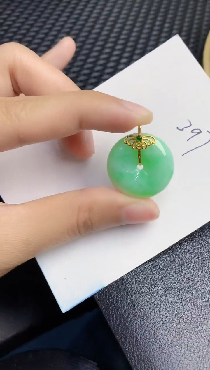 【闪购商品】翡翠颈饰18K金镶嵌000000000