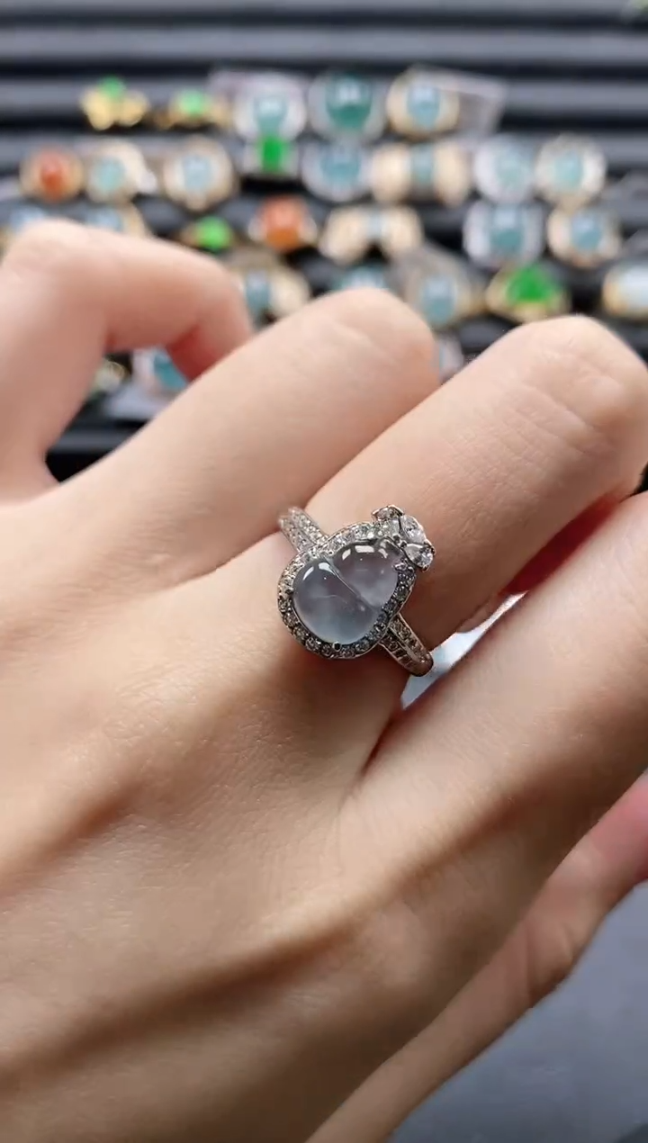 【闪购商品】翡翠戒指银S925镶嵌1111