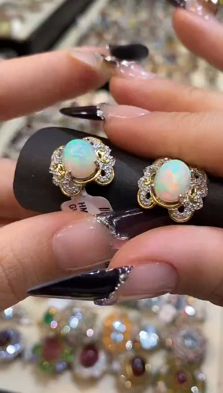 银S925镶嵌定制欧泊楚楚珠宝中古甄选不退换