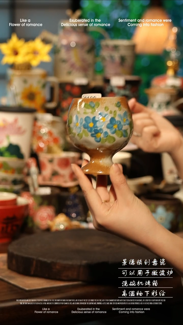 陶瓷景德镇高温釉下彩手工手绘款式@A0180@