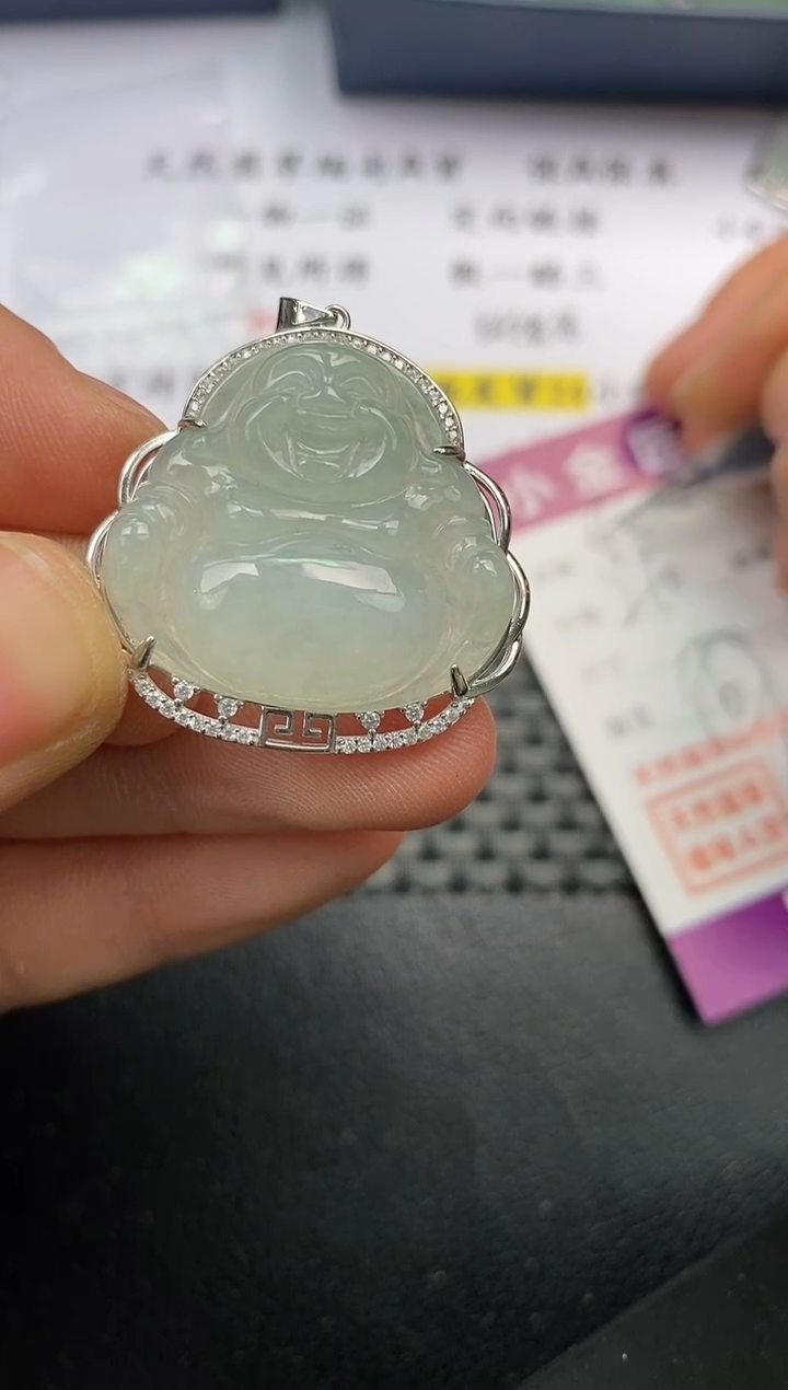 【闪购商品】翡翠颈饰银S925镶嵌挂件