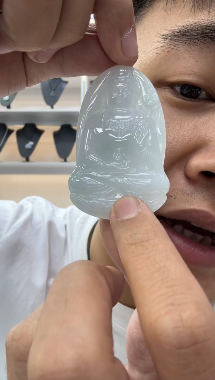 颈饰未镶嵌翡翠天然翡翠A货孤品一件 