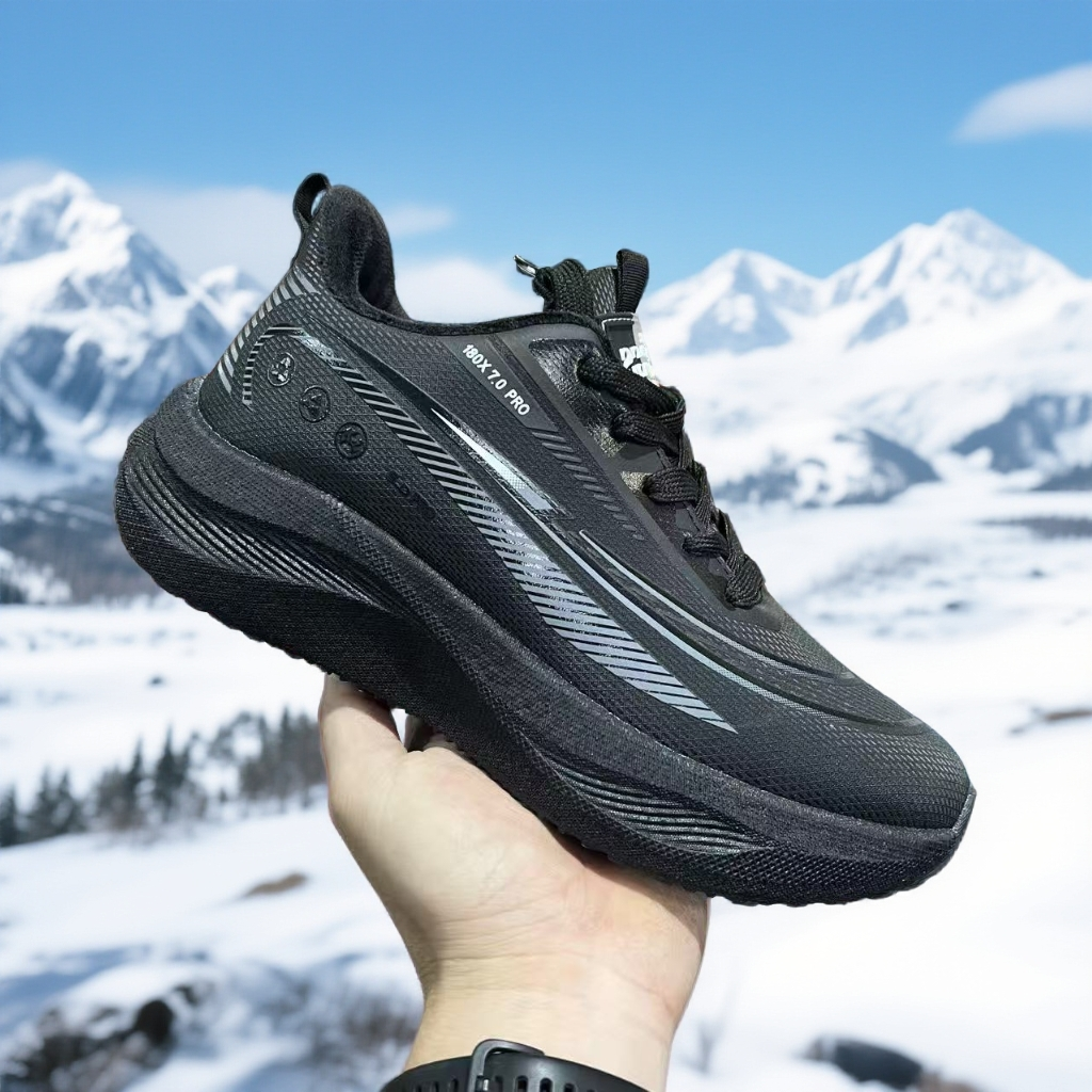 8982爆米花碳板保暖跑道舒适情侣公路男防水跑步鞋休闲运动鞋跑鞋