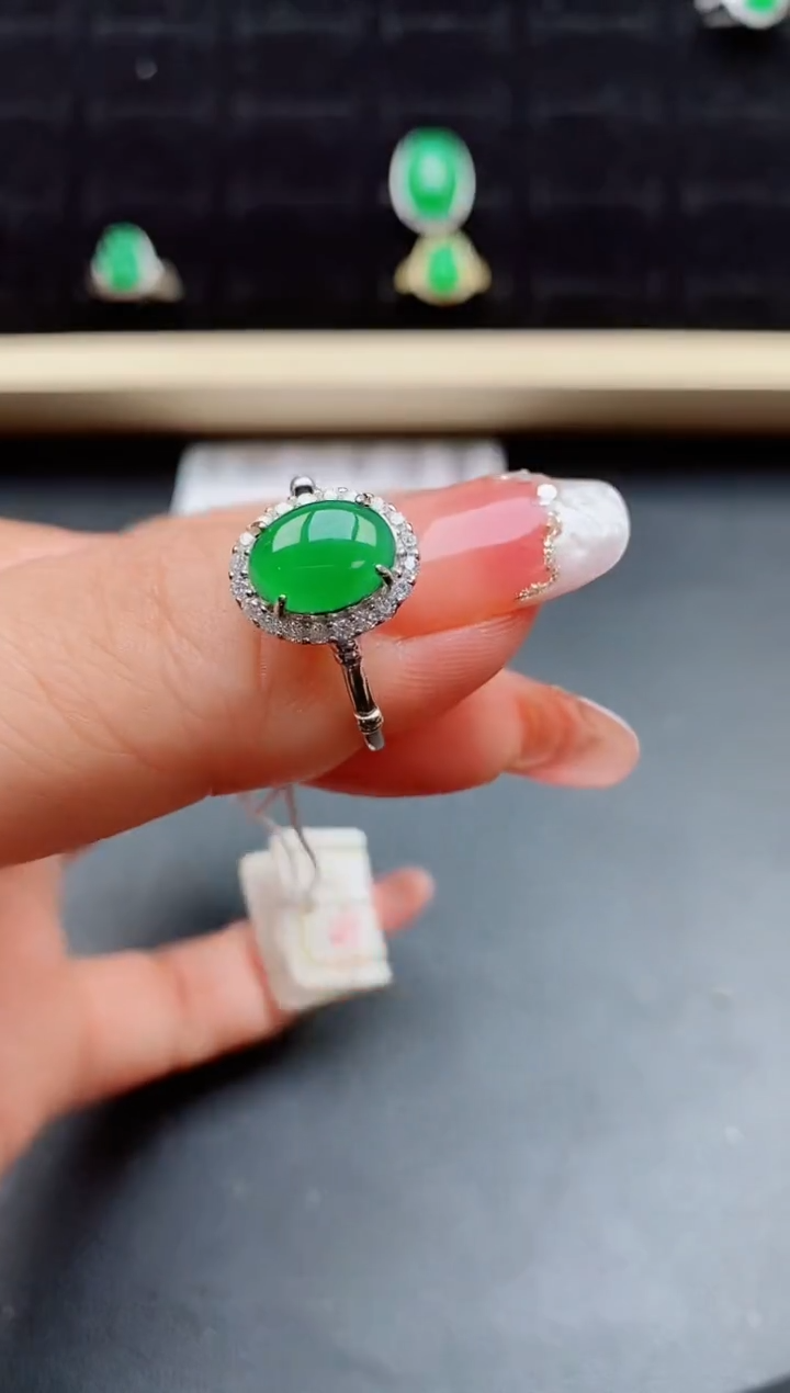 【闪购商品】翡翠戒指银S925镶嵌508000