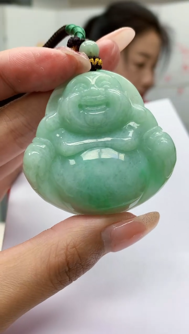 【闪购商品】定制翡翠未镶嵌4902MM-毛货挂件61