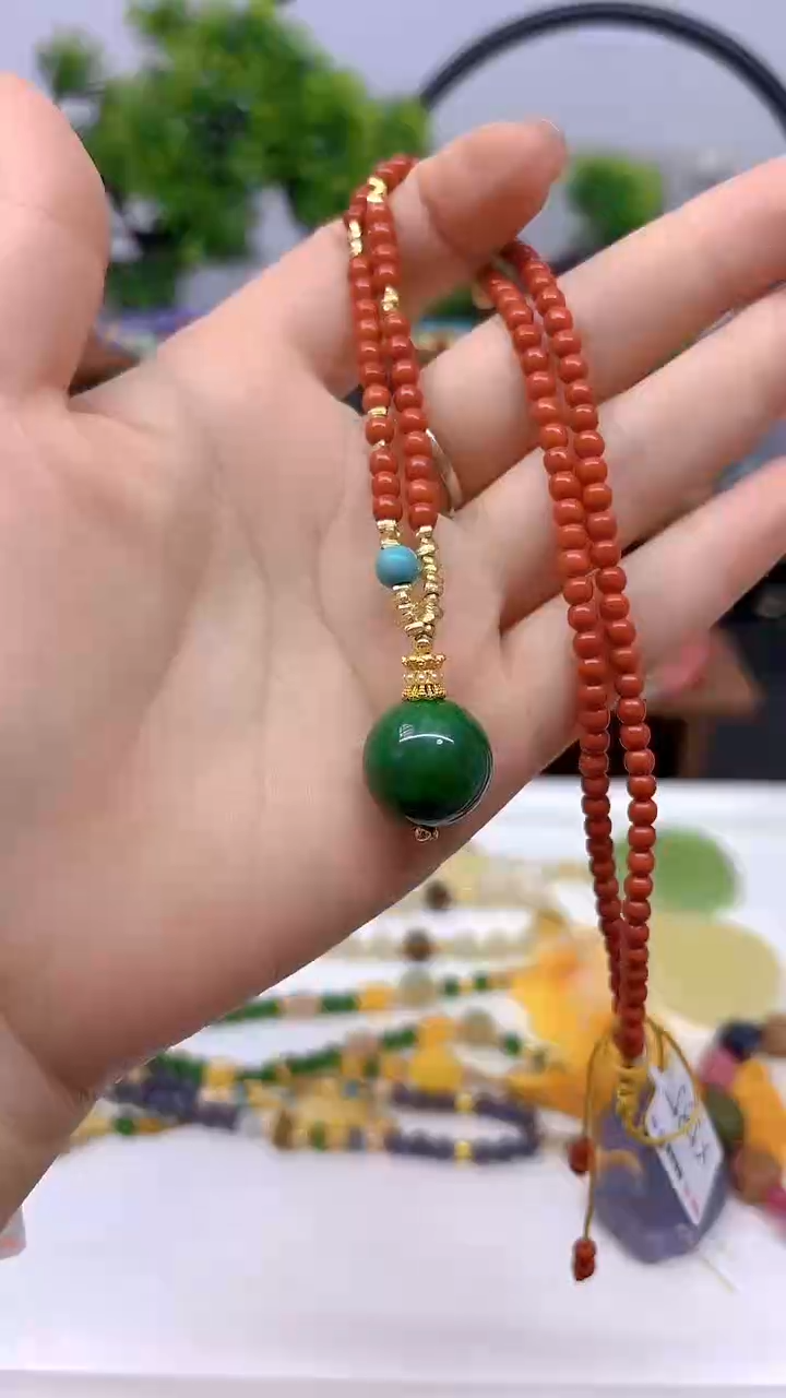 翡翠未镶嵌颈饰DIY款X585