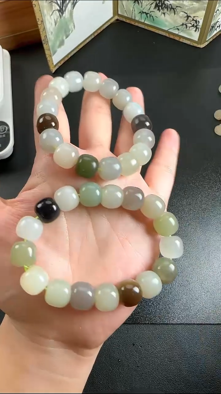 【闪购商品】和田玉手串未镶嵌WY0215162多样性发一