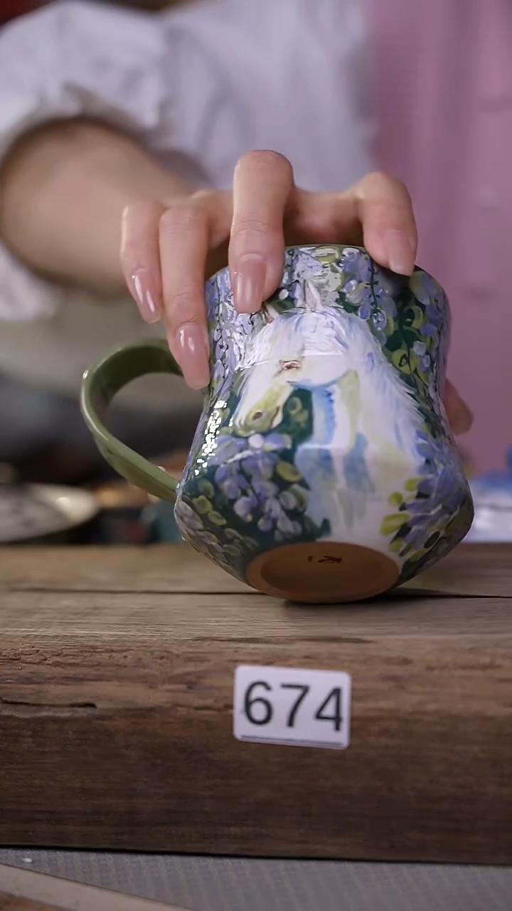 【闪购商品】瓷片油画风·彩绘·设计师石一款