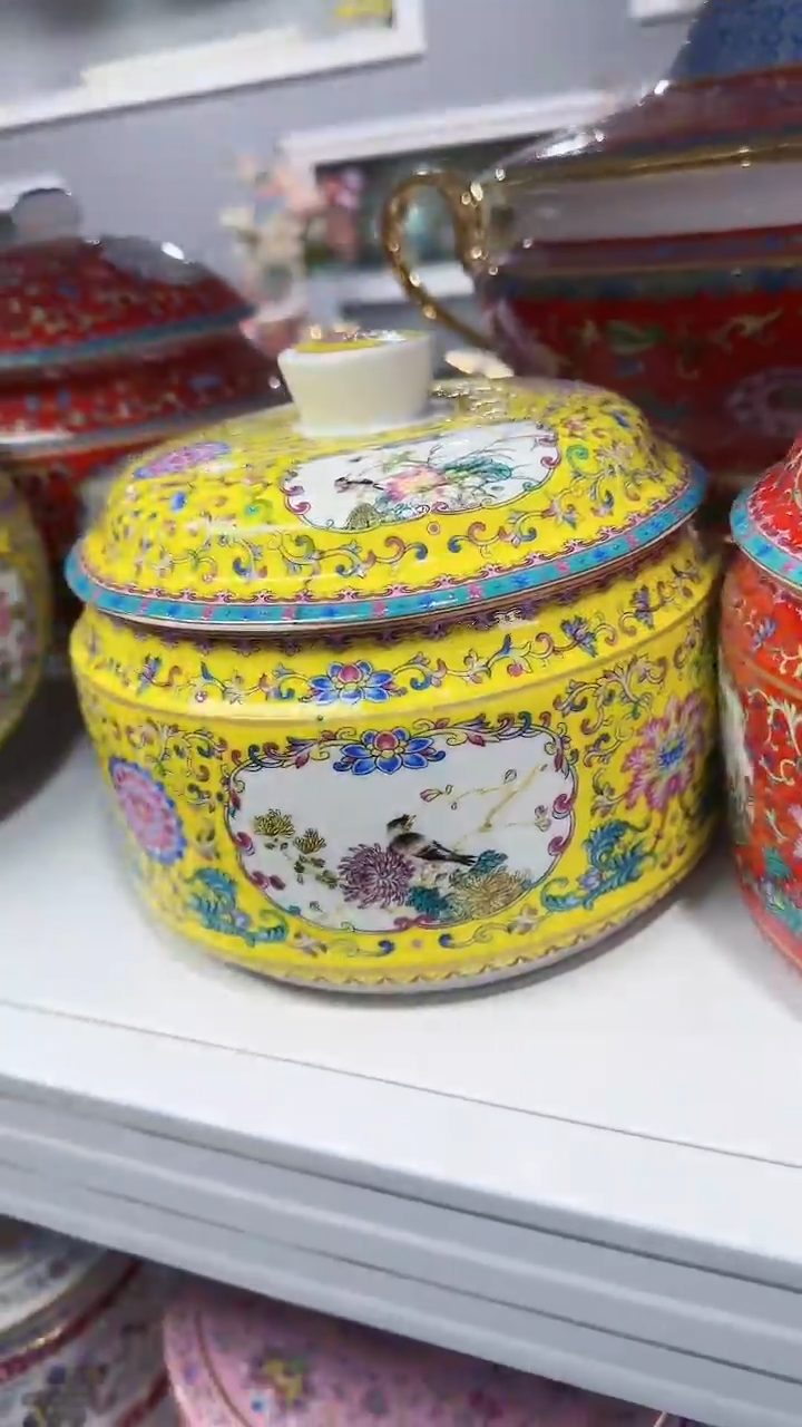 【闪购商品】瓷片储物罐一只景德镇陶瓷