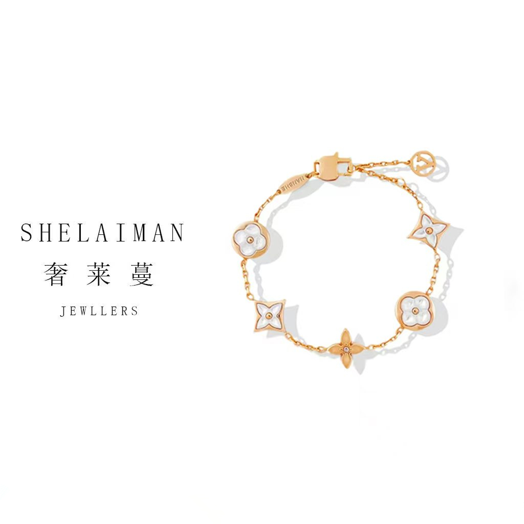 奢莱蔓/SHELAIMAN 老花白色经典手链-AX