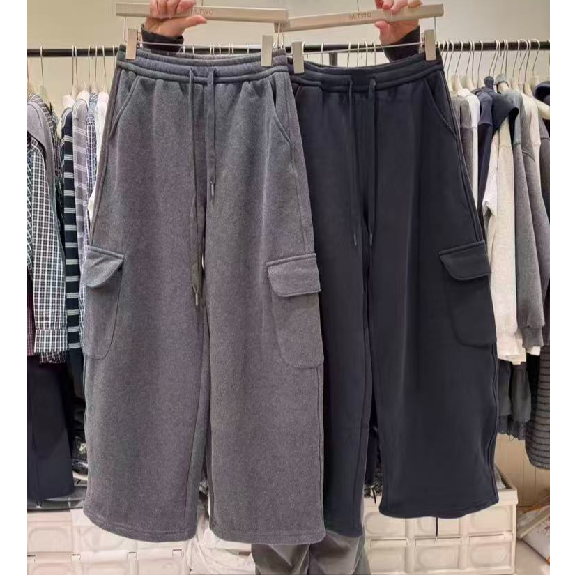 M.two-91355-加绒宽松工装卫裤【裤长100】